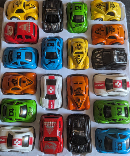 20-Piece Die-Cast Mini Toy Car Set - Assorted Colors & Styles For Kids