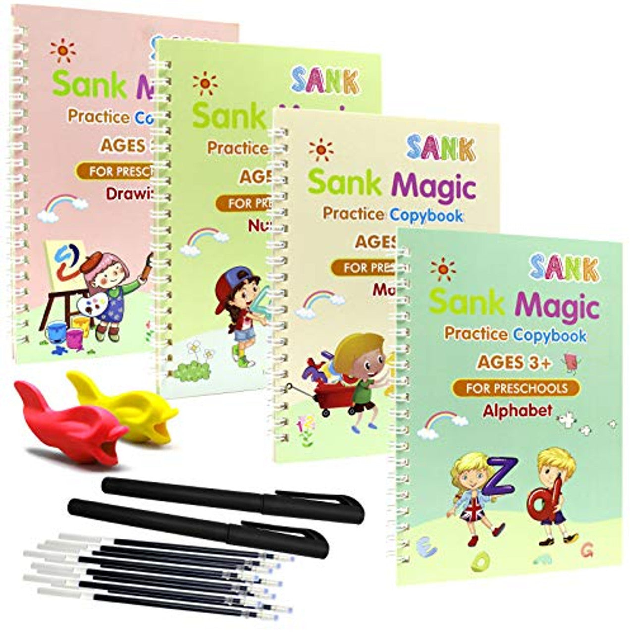 Sank Magic Practice Copybook(4 BOOKS+10 INK REFILL)